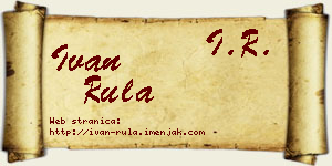 Ivan Rula vizit kartica